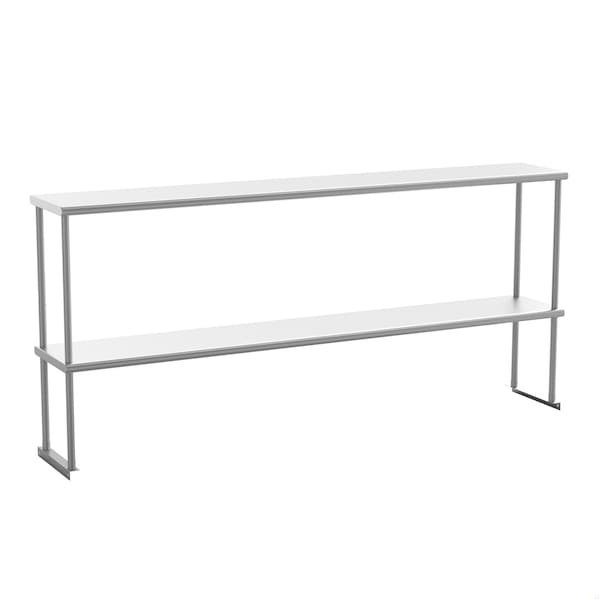 Flash Furniture Reese 430 Stainless Steel 18 Gauge NSF Certified 72-in x 12-in Metal Kitchen Double Overshelf NH-OSD-1272-GG - main